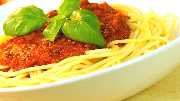 Bon appetite! Spaghetti Bolognese topped with fresh basil | GrowUp Vertical Farming