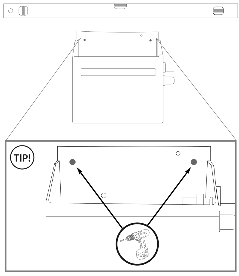 Diagram showing how to install master tank